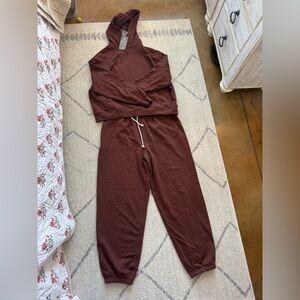 New balance brown sweat set large